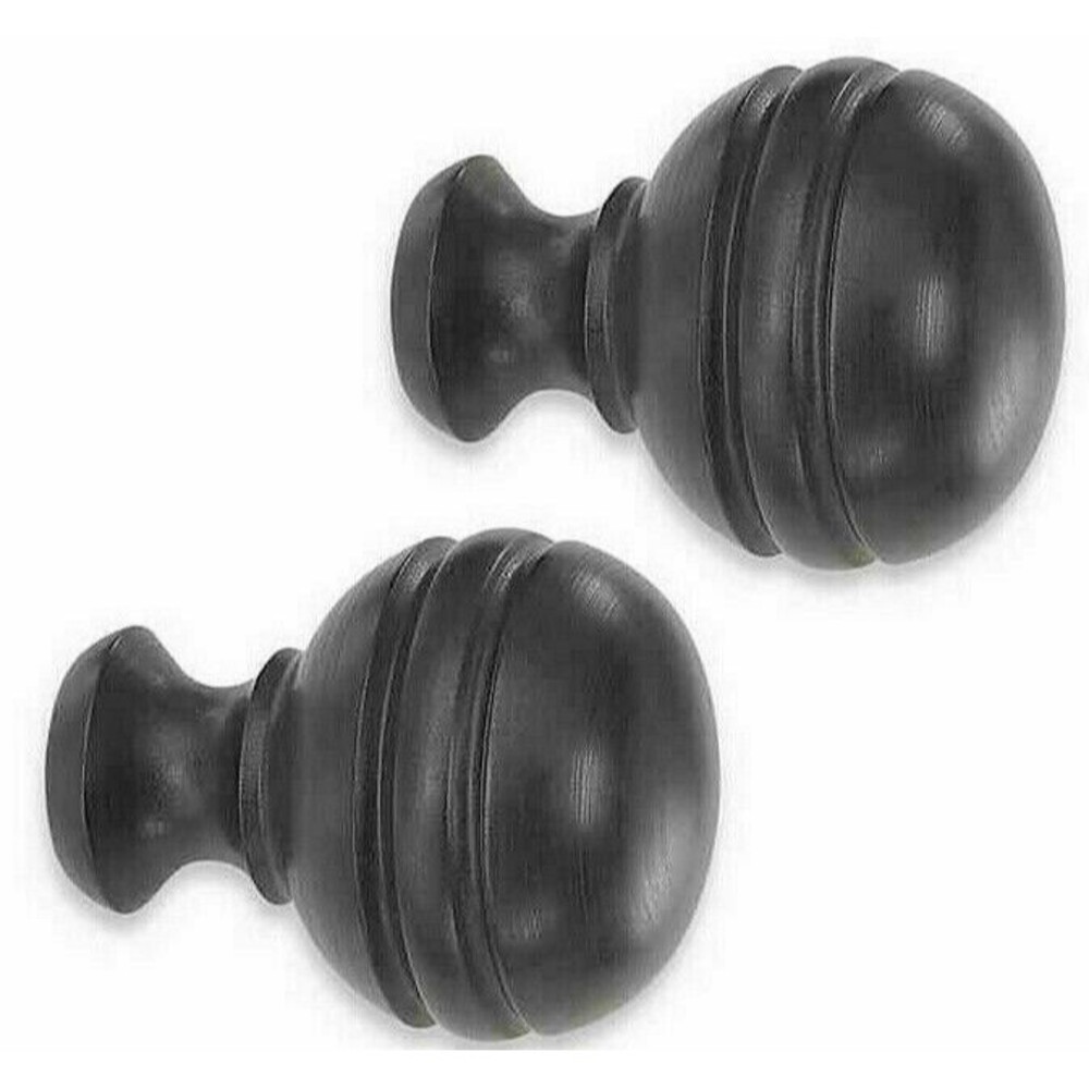 Cambria Classic Orbit Curtain Rod Finials in Oil Rubbed Bronze Set of 2 Metal